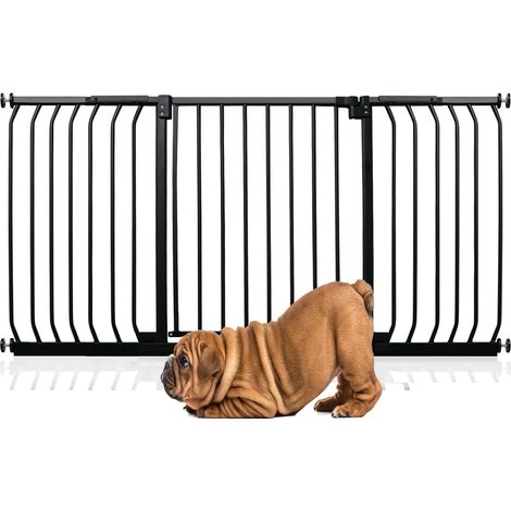 Bettacare Elite Pressure Dog Gate, 143cm - 152cm, Matt Black, Pressure Fit Pet Gate for Dog and Puppy