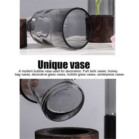 Vase créatif original en verre coloré pour table à manger, composition florale, ornement décoratif