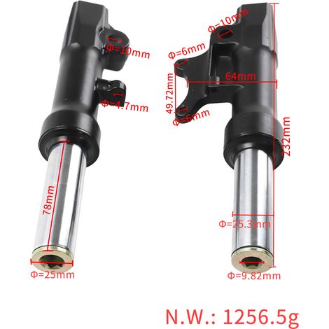 Amortisseur modifié de 10 pouces, amortisseur hydraulique pour la roue avant d'un scooter électrique de 10 pouces. (1/5)