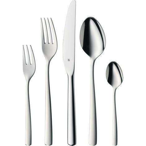 Service de Couverts 30 pièces pour 6 personnes Acier inoxydable 18/10 poli et inoxydable lavable au lave-vaisselle couteaux Monobloc à coupe durable (1/5)