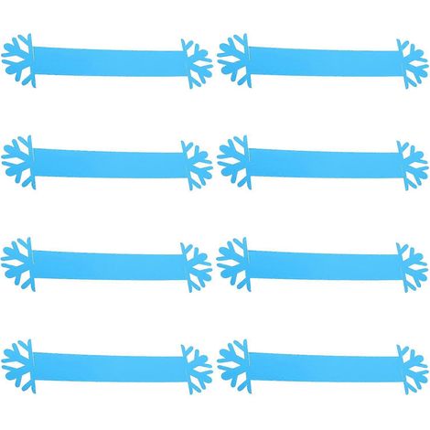 20 anneaux de serviette uniques et élégants en forme de flocon de neige-19.5X5X0.1CM-Blue (1/3)