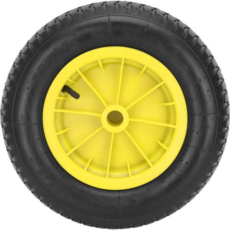 14 Inch Yellow Pneumatic Wheel Trolley Wheel Tire Tube Wheelbarrow Pneumatic Tire Trolley Wheels Casters (1/5)