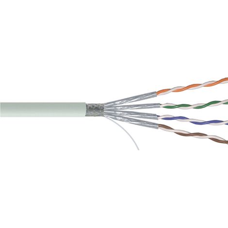 Câble Ethernet catégorie 6a SF/FTP RS PRO, Gris, 100m PVC Sans terminaison