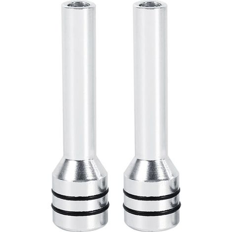 2 pièces Boutons de serrure de porte intérieure en aluminium pour voiture et camion Couvercle argenté (1/5)