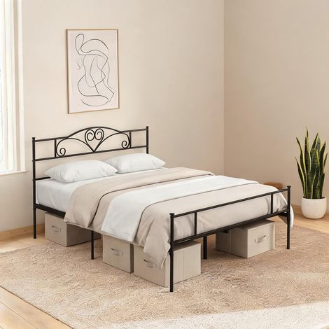 Canapé convertible nero en acciaio 165 x 211 x 106 cm (1/5)