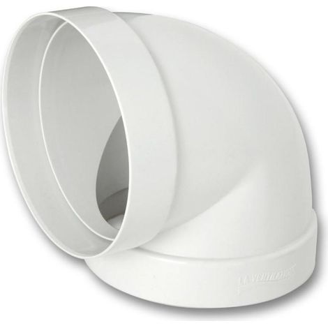 Ventilation courbe à 90 degrés blanc - ccr100b