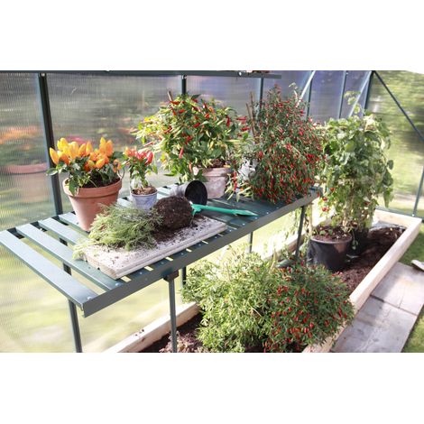 Vitavia Pflanztisch für Gewächshäuser, abklappbar, smaragd grün, 120 x 52 x 77 cm (1/5)