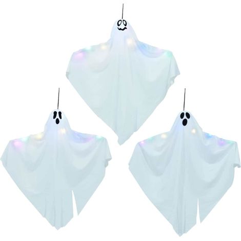 Fantôme Suspendu Halloween 3 pcs Blanc 52 x 62 cm Polyester