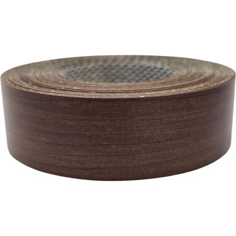 1x Bande de Chant Thermocollant 21mm x 5m Epaisseur 0,50mm Mélaminé Facile à Appliquer Bricolage Étagère Meuble Panneau Bois Durable, Noyer Caravaggio (1/3)