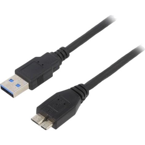 Cable- USB 3.0- USB A prise.USB B micro prise- nickele- 1.8m