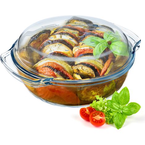 KADAX Plat rond allant au four avec couvercle 2,4L (1/5)