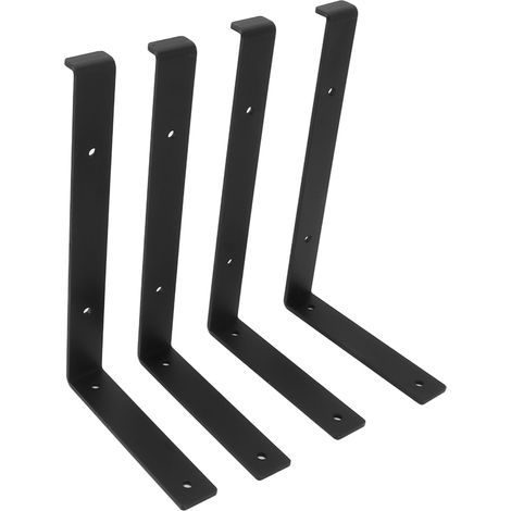 4 Stück L-förmige Regalwinkel aus Eisen, Metall-L-förmige Winkel für Küche, Büro, Garage und Badezimmer, 25 cm / 9,8 Zoll (1/5)