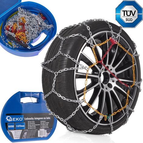 Catene Da Neve KN100 3,5/12 Mm Per Pneumatici Auto Kit Due Ruote (1/5)