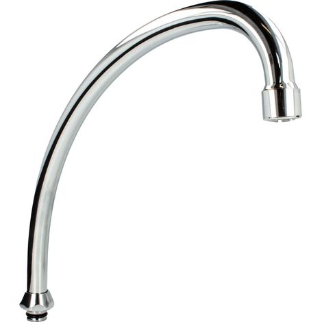 tecuro HU-Auslauf für Niederdruck Stand- und Wandarmaturen Edelstahl verchromt - Länge 150 mm
