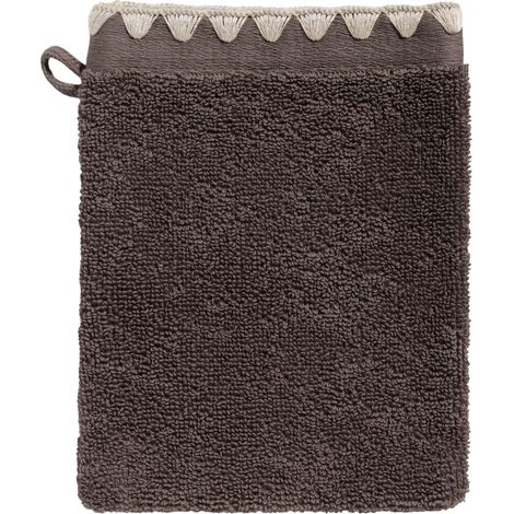 Gant de toilette en Éponge unie et point feston triangulaire NERYDA