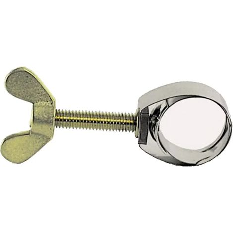 UNEX - Abrazadera de manguera hasta 21mm, CNS, con tornillo de mariposa de latón (1/2)