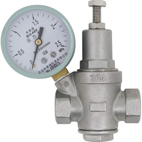 Reducteur pression eau 1/2 3/4 1 1-1/4 1-1/2 2 pouce - sans plomb acier inoxydable - regulateur de pression eau inox (DN40-1-1/2 pouce) (1/2)