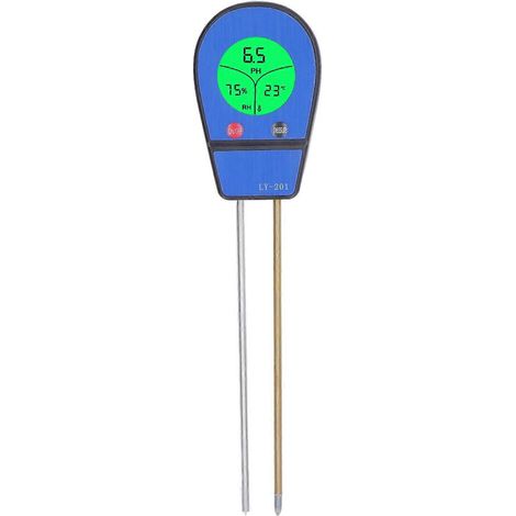 Bodendetektor mit LED-Anzeige, pH-Tester, Pflanzenfeuchtigkeitsmesser, Säure- und Basenmessgerät, Temperaturmessgerät