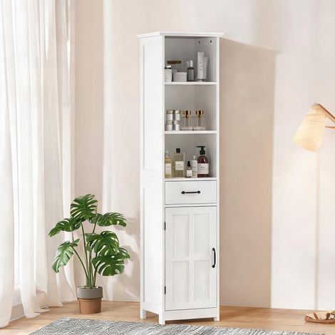 Armoire de rangement blanc en MDF 40 x 30 x 164 cm (1/5)