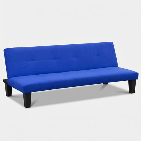 Sofá cama 2 plazas microfibra con patas para casa y sala de espera Onice ProNTO LETTO - Azul Marino