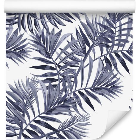 Papel pintado vintage con hojas exóticas, 50x1000 cm (1/5)