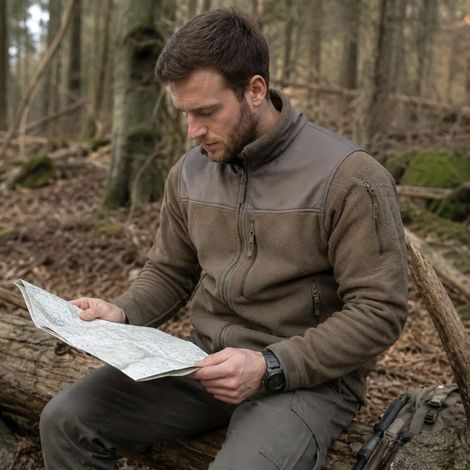Veste Alpha Microfleece Polaire 420g/m² 5 Poches Tactiques (1/5)
