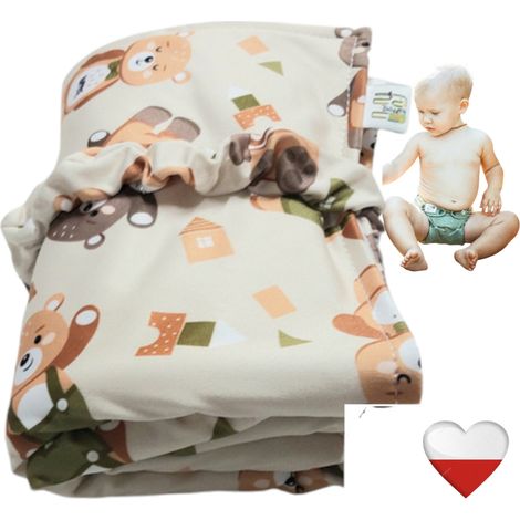 Tapis à langer réutilisable NappiMe, ours en peluche verts (1/4)