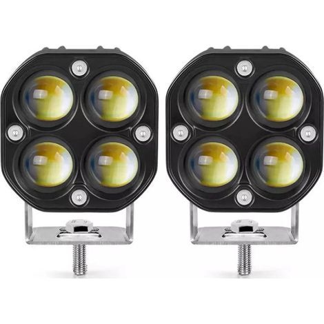 Projecteur LED 40 W à quatre feuilles en forme de trèfle pour voiture, éclairage de travail, moto, véhicule tout-terrain, pare-chocs avant modifié (1/4)