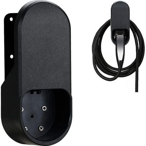 KZQ EV-Ladekabel-Wandanschluss, EV-Kabelorganisator, Wandladegeräthalterung, kompatibel mit den meisten europäischen Standard-Elektrofahrzeugen.