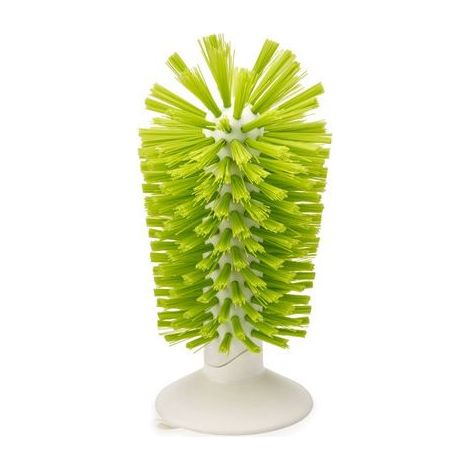 Brosse de nettoyage créative à ventouse pour évier, 1 pièce (verte), pour verres à vin, bouteilles et autres boissons. (1/5)