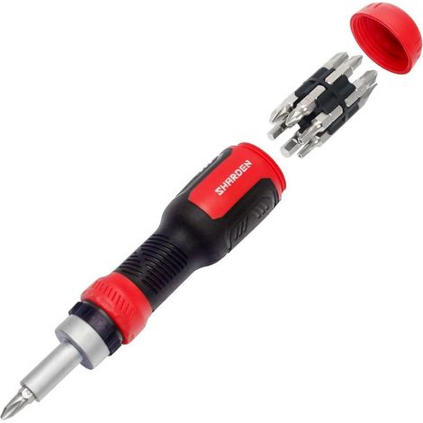SHARDEN 13-in-1 Ratschen-Schraubendreher Multitool Torx Schlitz Kreuzschlitz (1/5)