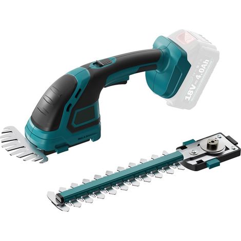 2-in-1 Akku-Gras- und Strauchschere für Makita 18 V, 12-cm-Grasmesser und 22-cm-Strauchmesser, ohne Akku (1/5)