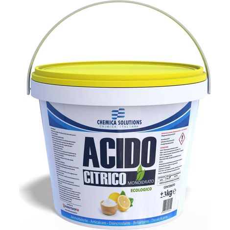 Zitronensaure-Monohydrat E330 Entkalker und Entkalker 3x1kg CHEMICA SOLUTIONS