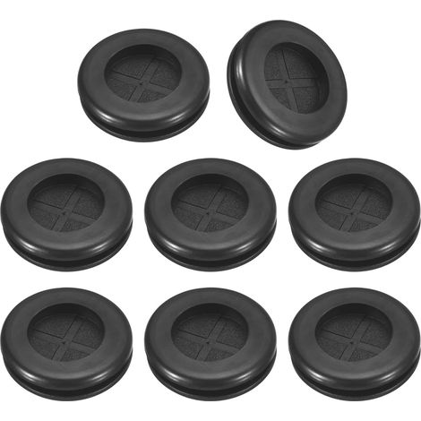 8Pcs Passe-fils En Caoutchouc 13/16" (20mm) Trou De Perçage, 9/16" (15mm) ID Bouchons De Trou Double Face Joint Pour Protection De Câble De Pare-feu, Noir (1/5)