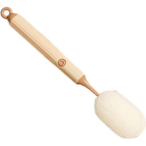 Goupillon à long manche, brosse éponge, nettoyage des biberons, tête en éponge douce, 1 pièce, kaki (1/5)
