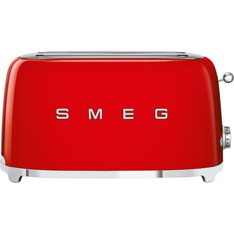 SMEG Toaster TSF02RDEU, 1500 W, Edelstahl, 2 Schlitze, Rot