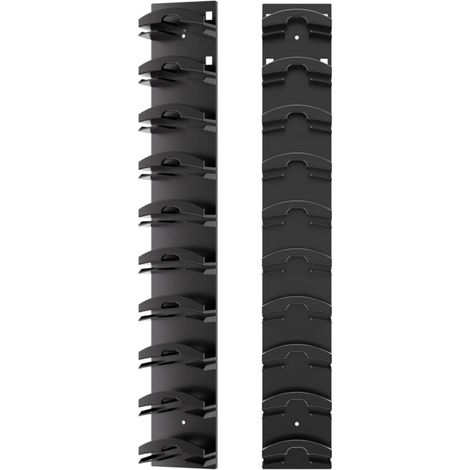 Set di 2 porta cappellini autoadesivi per un massimo di 20 cappellini - Non è necessario forare - Montaggio a parete per cappellini da baseball - Per camera da letto, porta, armadio - Nero (1/4)