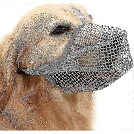 Muselière pour chien avec sangles réglables, muselière recouverte de maille douce pour chiens de petite, moyenne et grande taille (Édition L) (1/5)