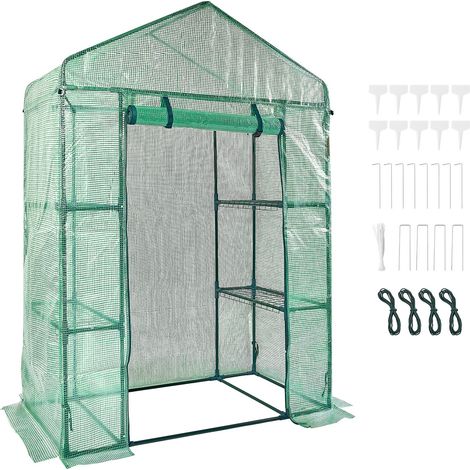 Serra Portatile con Ripiani Telone in PE Porta Arrotolabile 141 x (1/5)