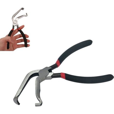 1 pince - Jeu de pinces - Pinces de déconnexion électrique - Pince de déconnexion de conduite d'huile - Pince à filtre à huile réglable - 60 degrés - Pince à filtre à huile - autoserrante noire (1/5)