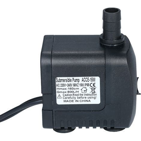 Lumière LED pompe submersible 800L/H Ultra-silencieuse Aquarium étang réservoir piscine fontaine d'eau prise ue (1/5)
