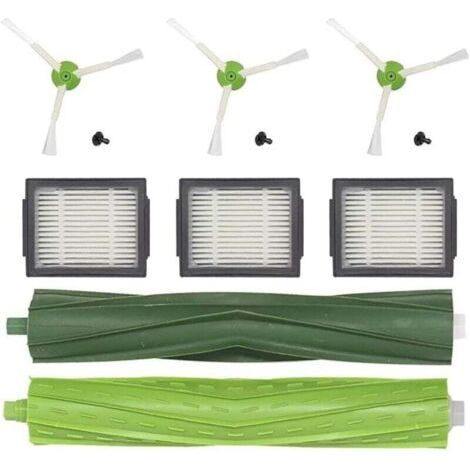 Pièces de rechange pour iRobot Roomba i6 i7 i3 i4 i8 E5 E6 Filtre d'aspirateur pour Roomba i3+ i7+ i8+ j7 j7+ Plus Accessoires pour brosse latérale de filtre Roomba, brosses en caoutchouc multi-surfac (1/5)
