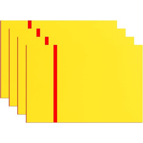 Signes De Gravure Au Laser, 4PCS Gravé Au Laser Plaque Acrylique Feuille De Plastique 20x30cm, Double Couleur Feuille De Gravure Panneaux Plastique Personnalisés Panneau à Graver (Jaune-Rouge) (1/5)