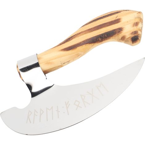 Hache à pizza Viking, manche en bois, coupe-pizza Viking, hache à pizza Viking avec étui, tête de hache Viking en acier inoxydable, petite taille (1/5)