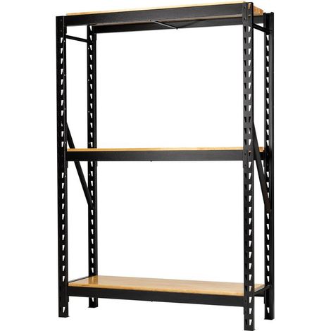 Draper 32477 BUNKER 14 Piece Modular 3 Tier Racking with Hardwood Shelving, 1500mm