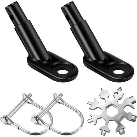 2 Ensembles de Connecteurs de Remorque de Vélo Connecteur Aicer Adaptateur d'Attelage de Remorque de Vélo Connecteur de Montage d'Attelage de Remorque avec Outil Multifonction Flocon de Neige 18 en