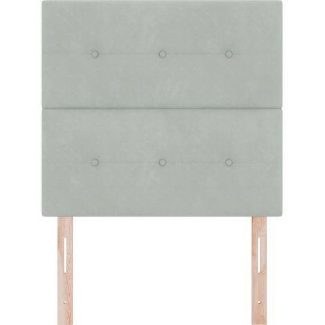 Maison Exclusive - Testiera LED con strisce LED Grigio chiaro 90 cm Velluto (1/5)
