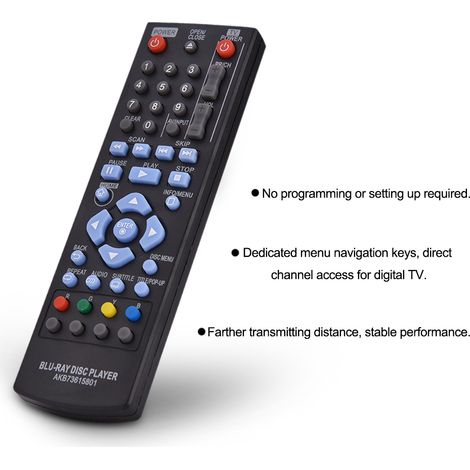Télécommande universelle de remplacement pour téléviseurs LG, compatible avec le modèle AKB73615801. (1/5)