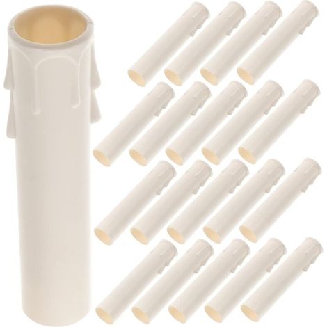 Kronleuchter-Kerzenfassung, 20-teiliges Set, tropfenförmige Kerzenabdeckung, Keramik-Kerzenhalter, Glühbirnen, Keramik-Pendelleuchtenteile, Kunststoff-Halterungshülle (1/5)