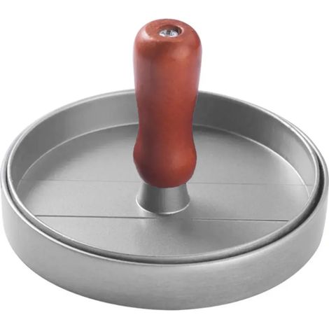 Presse à hamburgers, 11,4 cm, revêtement antiadhésif, 100 feuilles de papier sulfurisé incluses, presse à boulettes de viande robuste pour burgers végétariens au barbecue (1/5)
